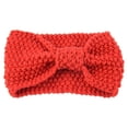 thumbnail image 1 of Diademas de ganchillo Sonducket cálidas cómodas anchas a prueba de viento rojo, 1 of 6