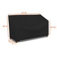 thumbnail image 3 of Covers & all Bench Cover 12 Oz Waterproof - 100% Weather Resistant Customizable Bench Seat Cover with Air Pockets and Drawstrap for Snug Fit (75" X 28.5" X 30", Black), 3 of 7