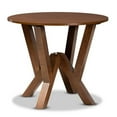 thumbnail image 3 of Bowery Hill Upholstered and Walnut Brown Finished Wood 5-Piece Dining Set, 3 of 9