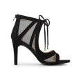 thumbnail image 3 of BLISSFUL STEP Women's Solid Open Toe Zipper Stiletto Strappy Heel Sandals Black 6.5, 3 of 8