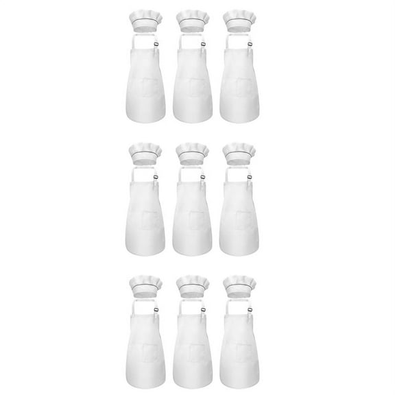 18-Piece Children's Apron and Chef Hat Set Adjustable Children's Kitchen Apron for Cooking and Painting