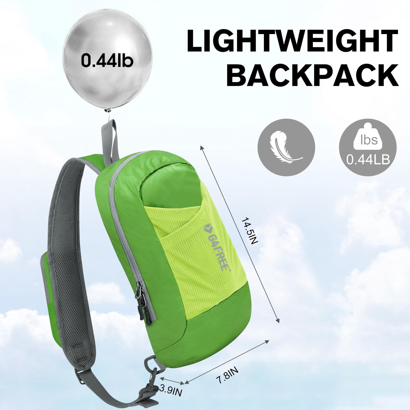 G4Free Sling Bag RFID Blocking Crossbody Backpack with Front Pocket Hiking Daypack Chest Bag for Women Men