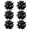 Black, variant on PMU Decorative Confetti Gift Bows 6 Inch 35 Loops Metallic Silver (2/Pkg) Pkg/1