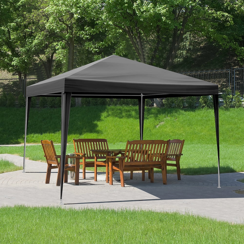 Aimee Lii 120" x120" Large Party Tent, Events Shelter Canopy Gazebo with 4 Side Walls, Shade Shelter for Weddings, Picnic, Black Aimee Lii 120" x120" Large Party Tent, Events Shelter Canopy Gazebo with 4 Side Walls, Shade Shelter for Weddings, Picnic, Black