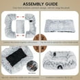 thumbnail image 6 of Extra Large Cat Tunnel Bed, 4 Ways Tunnels for Indoor Cats, Multi-cat Family Peekaboo Cave & Cat Bed, Plush Cat Donut with Washable Middle Mat, Exit Balls, Pet Play Toy for Kitten Puppy Rabbit, 6 of 7