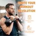 thumbnail image 3 of BalanceFrom Kettlebell Sets, 5, 10, 15, 20 lb Strength Training Home Gym Weights, Black, 3 of 8