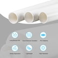 thumbnail image 3 of Unique Bargains 45.2mm ID x 50mm OD 0.5m White PVC Pipe Rigid Water Pipe Drain Pipe 3 Pack, 3 of 6