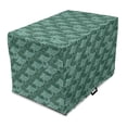 thumbnail image 1 of Tropical Dog Crate Cover, Pattern of Exotic Palm Leaves Hawaiian Jungle Elements, Easy to Use Pet Kennel Cover for Medium Large Dogs, 35" x 23" x 27", Seafoam Green, by Ambesonne, 1 of 6