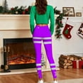 thumbnail image 4 of Women's Christmas Printed Ankle Length Seasonal Printed Leggings, 4 of 7