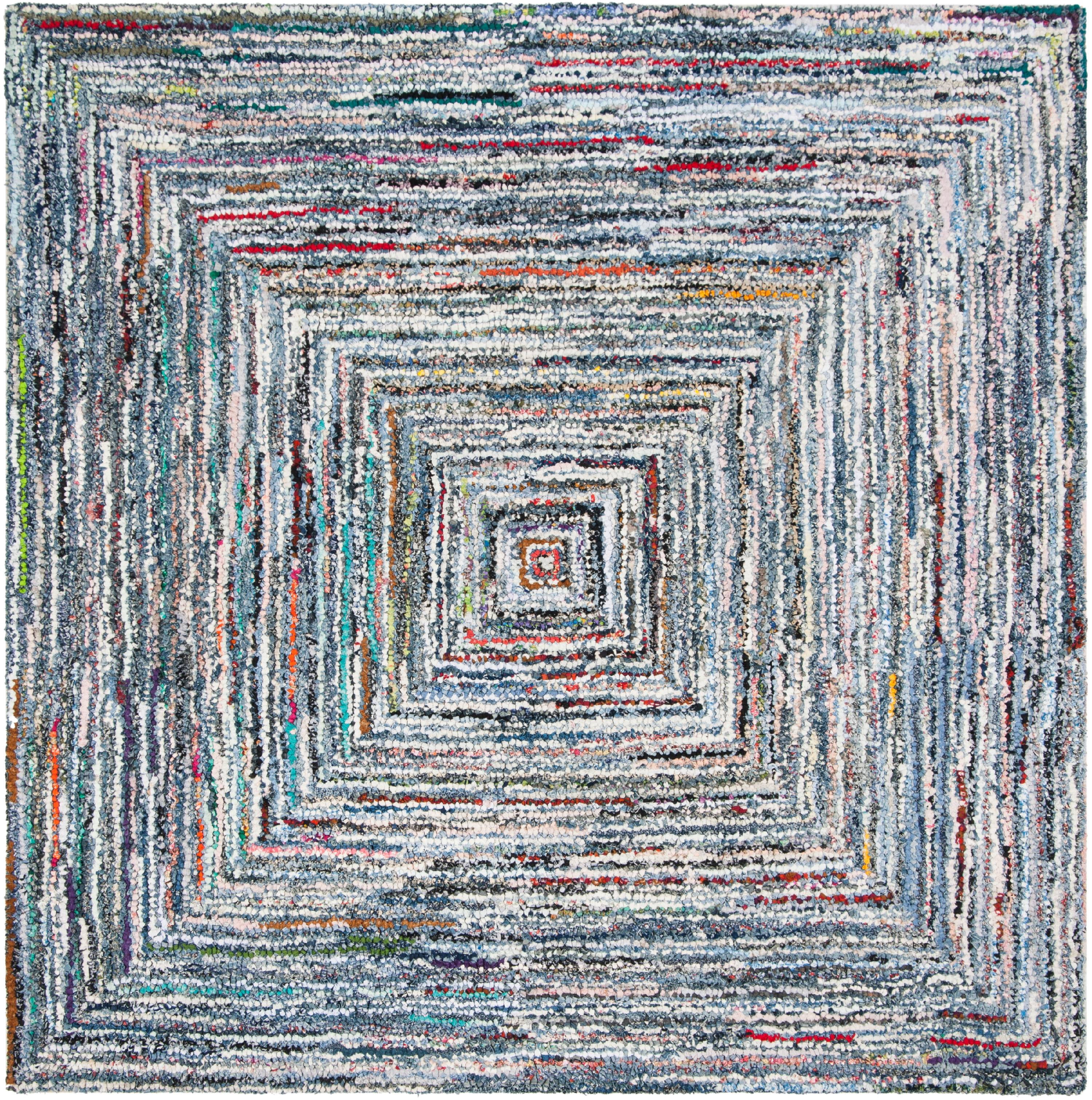 SAFAVIEH Nantucket Collection NAN215A Handmade Multi Rug