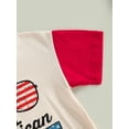 thumbnail image 6 of Bagilaanoe 4th of July Newborn Baby Girl Boys Rompers Letters Print Short Sleeve Bodysuit 3M 6M 12M 18M 24M Infant One Piece Short Jumpsuit for Independence Day, 6 of 9