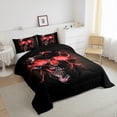 thumbnail image 3 of Castle Fairy 2-Piece Twin Comforter Set with Skull Green Lightning Design, 3 of 8