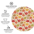 thumbnail image 3 of Lsque Cute Colorful Pumpkins Pattern 4" Drink Coasters Set of 4, PVC Leather Absorbent Coasters, Table Coaster Set Decorative Coffee Cup Coasters Housewarming Gift -Round Shape, 3 of 6
