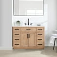 thumbnail image 2 of Gavino 48" Wood Vanity in Light Brown with Composite Stone Top no Mirror, 2 of 13