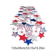 thumbnail image 3 of Tepsmf Independence Day Embroidered Table Runner Patriotic Red White Blue Star Table Runner American Flag Dining Table Decor for Fourth of July Memorial Day Seasonal Home, 3 of 8