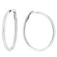 thumbnail image 4 of AeraVida Classic Stylish and Trendy Thick Large 46mm Hoop Sterling Silver for Female Adult, 4 of 6