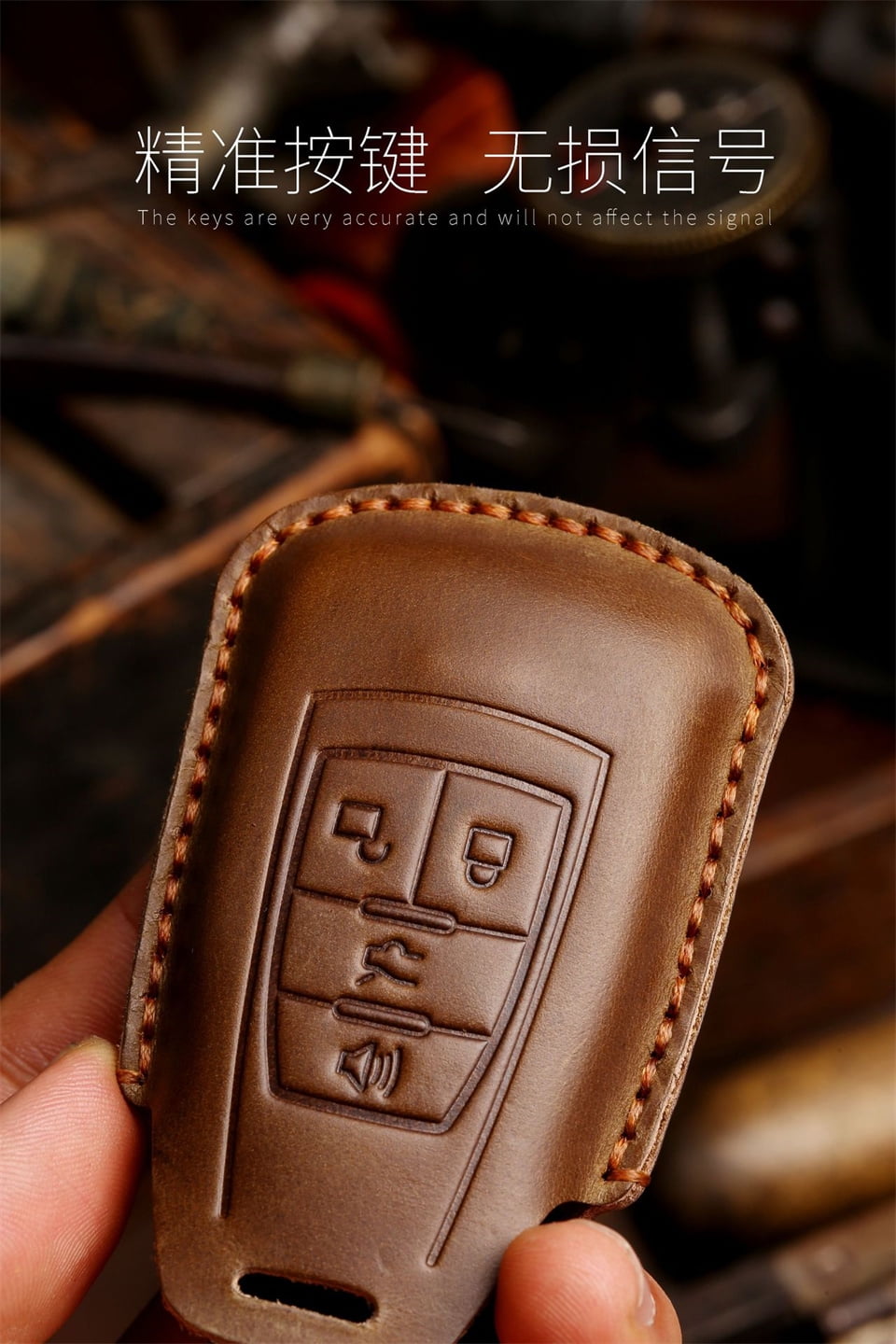 Crazy Horse Leather Car Key Cover Case Keyring Bag for BAIC X7 BJ40 Senova D50 D70 X55 X65 EU5 EU7 Fob Protector Keychain Holder
