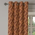 thumbnail image 3 of Ambesonne Brown Grommet Curtain, Indonesian Parang Barong, 50" x 54", Brown Apricot Caramel, 3 of 6