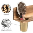 thumbnail image 4 of UPTRUST Wall Mount 2 Layer Hair Dryer Holder Hair Care & Styling Tool Organizer, Farmhouse Wooden Beauty Hair Appliance Holder for Flat Iron, Curling Wand, Hair Straighteners, Brushes, 4 of 6