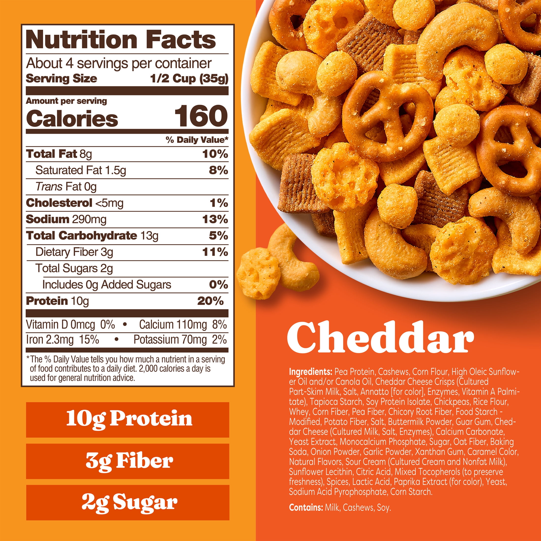 (3 pack) Catalina Crunch Protein Snack Mix, Cheddar, 5.25 oz