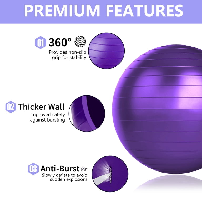 cyrico Exercise Ball 75cm, Anti-Burst Yoga Ball photo 6