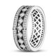 thumbnail image 1 of Anillo apilable de lujo Chapado en plata para mujer, anillos de joyería fina con margaritas y flores infinitas reales para fiesta de compromiso y boda, 1 of 5