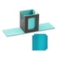 thumbnail image 2 of Caja organizadora de barajas de cartas duradera con 2 divisores, contenedor protector transparente azul, 2 of 9
