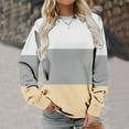 thumbnail image 3 of Jsaierl Women's Sweatshirts Loose Fit Color Block Sweatshirts Round Neck Fall Pullover Tops Trendy Long Sleeve Blouses Winter Saving, 3 of 5