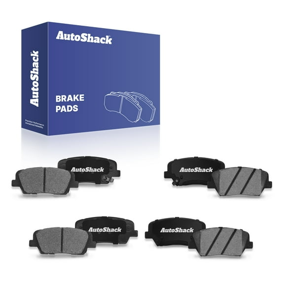 AutoShack Front & Rear Ceramic Brake Pad Set for Kia, Sorento 2014-2015, AWD FWD L4 2.4L V6 3.3L