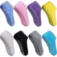 thumbnail image 1 of 8 Pairs Women's Non Slip Socks, Yoga Pilates Socks, Grip Sports Socks, Women's Fitness Sportswear Accessories Gifts, 1 of 5
