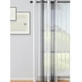 thumbnail image 1 of Rideaux Rayés Transparents avec Œillets, Rideau Chambre transparent avec Motif Rayé Gris Blanc, Rideau semi-transparent à Rayures, 1 of 5