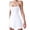 White, variant on Petite Womens Summer Casual Tennis Workout Spaghetti Strap Backless Slim Fit Juniors Golf Mini Dress with Shorts
