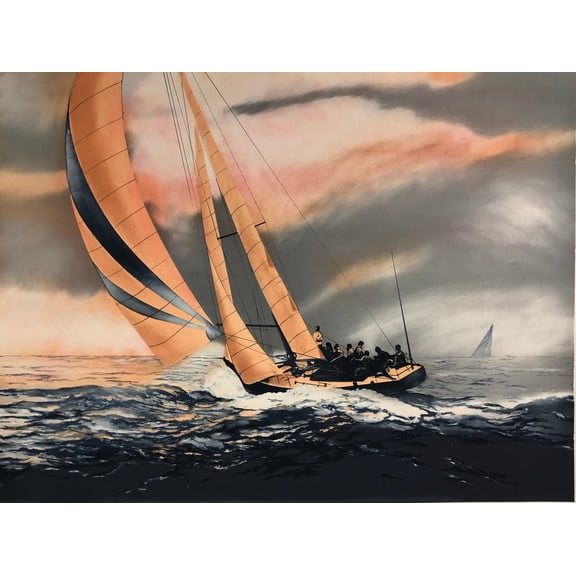 Paul Geygan "Sunset Sail" Signed Limited Edition Lithograph Art Generic
