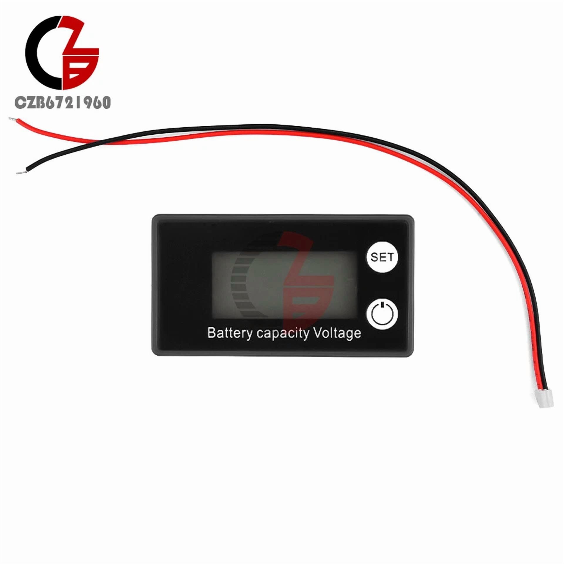 CRESTIN- 2Pcs Digital Dc Panel Meter Voltage Meter Battery Power Indicator 2-Wire 8V-100V