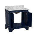 thumbnail image 5 of Katherine 36" Bathroom Vanity with Royal Blue Cabinet and Carrara Marble Top, 5 of 6