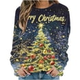 thumbnail image 5 of Amidoa Winter Ladies Sweatshirts Crewneck Ugly Christmas Sweatshirts Graphic Funny Trendy Tops for Women 2025 M, 5 of 6