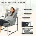 thumbnail image 5 of CQSXDA Modern Design Metal Frame Accent Chair with Upholstery, Reading Armchair for Living Room and Bedroom Use, Gray, 5 of 8