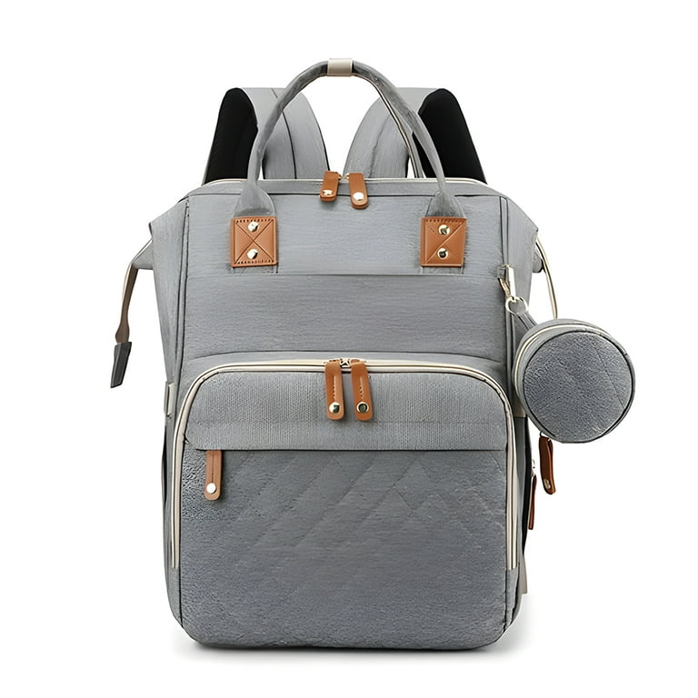Momcozy Diaper Bag Backpack, Baby Waterproof Nappy Changing Bag,  Lightweight Large Travel Backpack Grey 