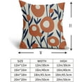 thumbnail image 4 of Navy Blue Orange Pillow Covers 20x20 Set of 2 Fall Floral Minimalist Geometry Art Flower Modern Style Decorative Throw Pillow Cases Outdoor Farmhouse Decor for Sofa Couch Bed, 4 of 6