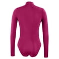 thumbnail image 3 of XIAONU Women's Zip Front Rash Guard Swimwear Slim Fit Long Sleeve Neck One Piece Swimsuit Quick Dry Sporty Beach Swimsuits, 3 of 9
