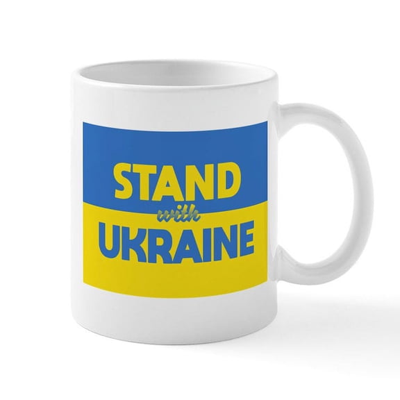 CafePress - Stand With Ukraine Mugs - 11 oz Ceramic Mug - Novelty Coffee Tea Cup