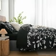 thumbnail image 5 of Davulos Twin Bed in Bag,7 Piece Black Bedding Comforter Set Floral Printed Complete Comforter Set for All Season with Comforter, Sheets, Pillowcases & Shams, 5 of 7