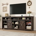 thumbnail image 6 of ANPOO Farmhouse TV Stand for 90 inch TVs, Rustic Entertainment Center TV Cabinet Stands with Power Outlets and LED lights, 6 of 8