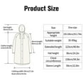 thumbnail image 6 of Eoperou Adult Raincoat Hooded Mid-Length Waterproof Long Sleeve Rain Ponchos Drawstring Tear-Resistant Rain Gear for Daily Travel Sunshade, 6 of 8