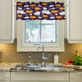 thumbnail image 3 of Coolnut Joyful Halloween Pattern Valance Curtains for Kitchen or Bathroom,Valances Window Treatment Rod Pocket Drape,54"x18", 3 of 6