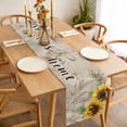 thumbnail image 3 of Table Runner 72 Inches Long for Kitchen Dining, Sunflowers Dresser Scarf Farmhouse, Dining Table Decorations for Wedding/Parties, Spring Farmhouse Flowers Dragonflies Retro 14 x 72 In, 3 of 8