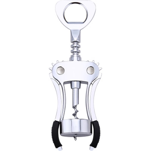 Sacacorchos de ala de acero inoxidable, abridor de vino, sacacorchos para camareros, sacacorchos y tapas de cerveza, abridor de botellas utilizado en cocina, restaurante, castillo y bares