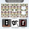 thumbnail image 3 of Yayeee Toggle Light Switch Wall Plate 1-Gang 4.5"x2.7" Home Decorative Outlet Cover, Beige Floral Pattern, 3 of 7