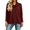 Wine, variant on Cowl Neck Batwing Sleeve Tunic for Women Ghalytn Loose Draped Long Sleeve - Casual Blouse