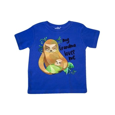 

Inktastic My Grandma Loves Me Cute Sloth and Baby Gift Toddler Boy or Toddler Girl T-Shirt